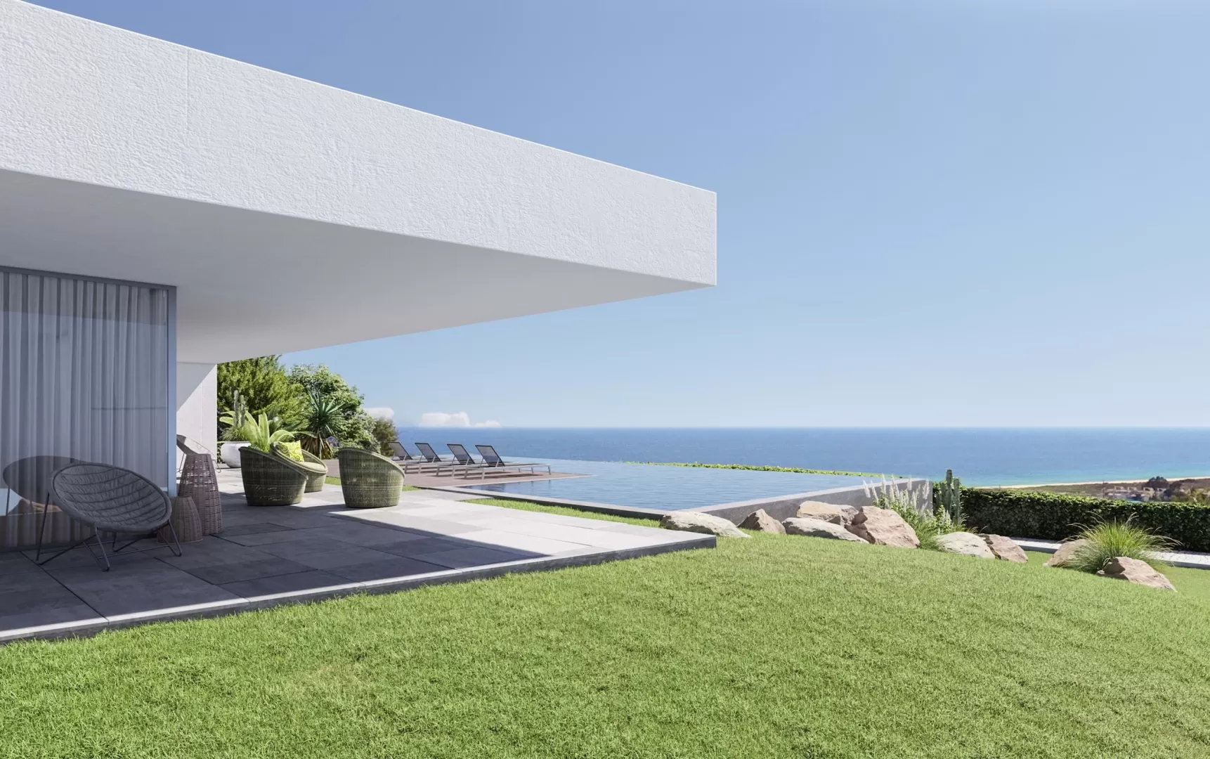 Moradia de Luxo com 4 Quartos e Vistas Deslumbrantes sobre o Mar Situada na Meia Praia